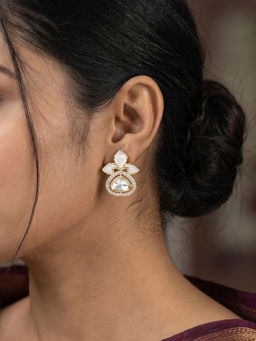 Joules By Radhika - Vamira Stud Earrings - White