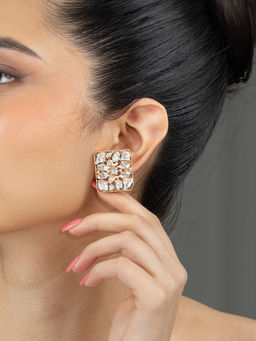 Joules By Radhika - Tanira Stud Earrings - White