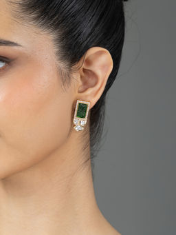 Joules By Radhika - Saavya Stud Earrings - Green