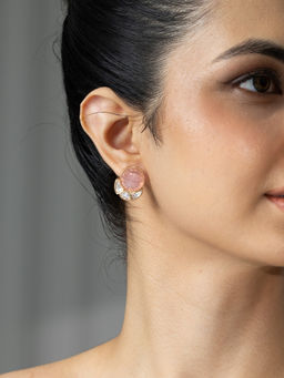 Joules By Radhika - Vamaya Stud Earrings - Pink