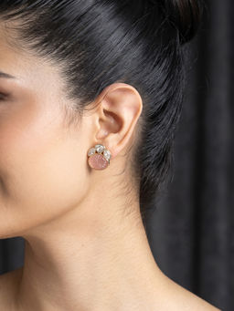 Joules By Radhika - Mireya Stud Earrings - Pink