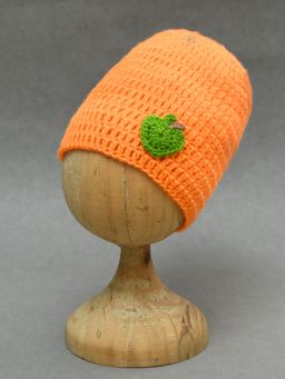 FUNKRAFTS - Kids Handmade Knitted Woolen Beanie Cap - Coral
