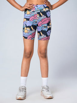 UMILDO - Girls All Over Printed Activewear Cycling Shorts Multi-Color