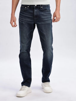 Calvin Klein - Navy Blue Mid Wash Slim Fit Mid Rise Jeans