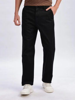Calvin Klein - Black Cotton Straight Fit Jeans
