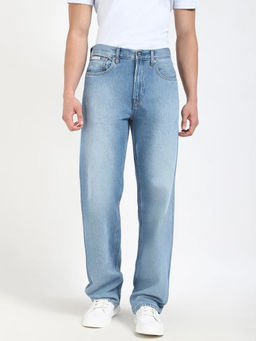 Calvin Klein - Blue Heavy Wash Straight Fit Mid Rise Jeans