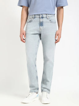Calvin Klein - Blue Light Wash Regular Fit Mid Rise Jeans