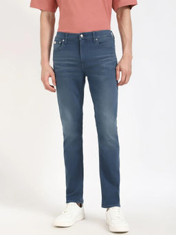 Calvin Klein - Blue Mid Wash Skinny Mid Rise Jeans