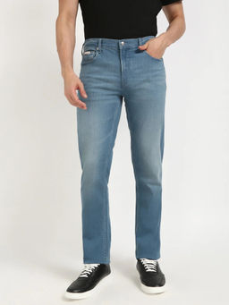 Calvin Klein - Blue Mid Wash Regular Fit Mid Rise Jeans
