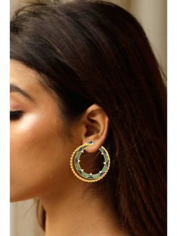 DIVINO - Jade Isle Green & Blue Hoops