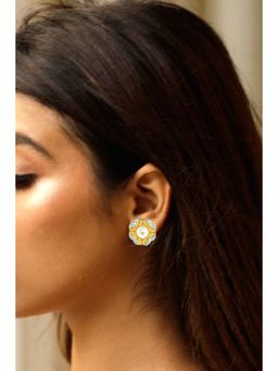 DIVINO - Happy Blue Meenakari Studs