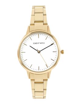 Joker and Witch - Joker & Witch Tokyo White Dial Gold Metallic Link Strap Analog Womens Watch