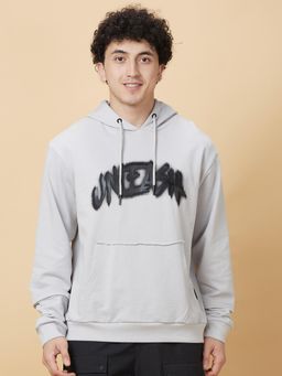Being Human - Men Grey Graphic Hoodie