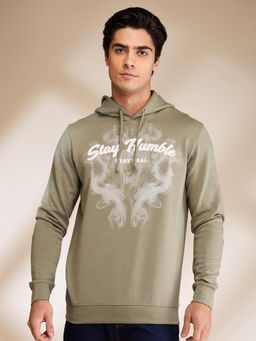 Being Human - Men Green Graphic Hoodie