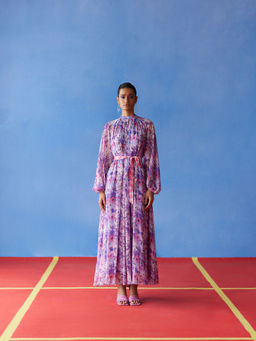 Uri by Mrunalini Rao - Eden Purple Maxi Dress (Set of 2)