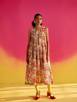 Uri by Mrunalini Rao - Calendula Multicolor Midi Dress