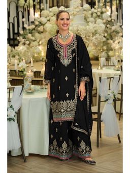Autumnlane - Areesa Black Full Work Kurta Palazzo and Dupatta