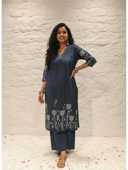Autumnlane - Krystle Blue Printed Kurta and Pant