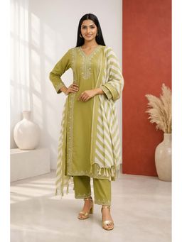Autumnlane - Molly Thyme Embroidered Kurta Pant and Dupatta