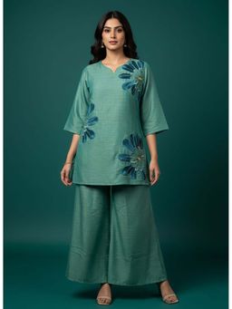 Autumnlane - Prisha Teal Embroidery Co-Ord Set