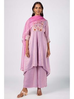 Silver Lime - Embroidered Kurta Pant with Dupatta