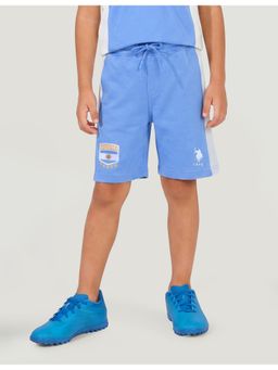 U.S. POLO ASSN. - Blue Boys Mid Rise Solid Shorts
