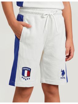 U.S. POLO ASSN. - White Boys Mid Rise Solid Shorts