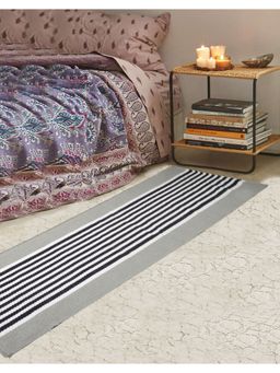 Saral Home - Soft Cotton Multi Purpose Runner-Grey-45X180 Cm