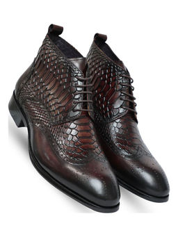 Vantier - Diago Croc Anckle Brown Chukka Boots