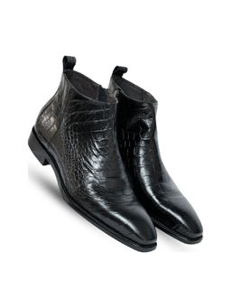 Vantier - Antilia Croco Black Chukka Boots