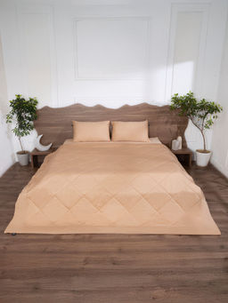 BELIHODE - All Season 300 TC Beige Pure cotton Comforter (King)
