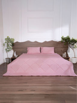 BELIHODE - All Season 300 TC Pink Pure cotton Comforter (King)