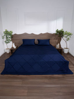 BELIHODE - All Season 300 TC Navy Blue Pure cotton Comforter (King)