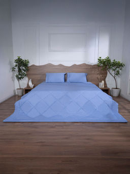BELIHODE - All Season 300 TC Blue Pure cotton Comforter (King)
