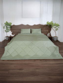BELIHODE - All Season 300 TC Green Pure cotton Comforter (King)