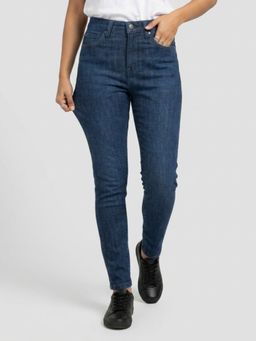 Spykar - Dark Blue Super Skinny Fit High Rise Jeans