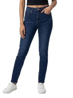 Spykar - Dark Blue Super Skinny Fit High Rise Jeans