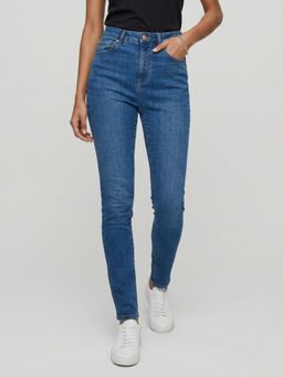 Spykar - Mid Blue Super Skinny Fit High Rise Jeans