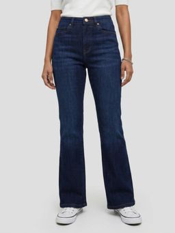 Spykar - Dark Blue Boot Cut Fit High Rise Jeans