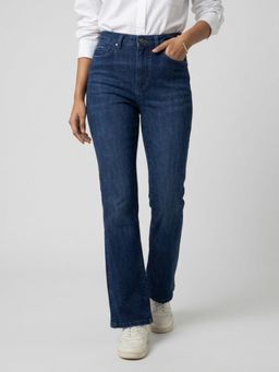 Spykar - Dark Blue Boot Cut Fit High Rise Jeans