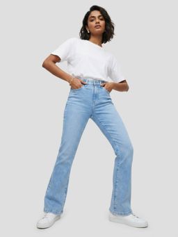 Spykar - Light Blue Boot Cut Fit High Rise Jeans