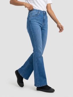 Spykar - Mid Blue High Rise Jeans