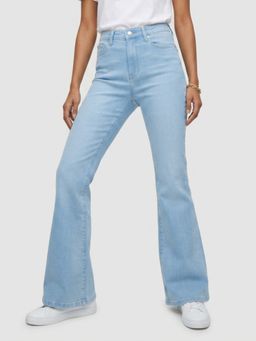 Spykar - Light Blue Flare Leg High Rise Jeans