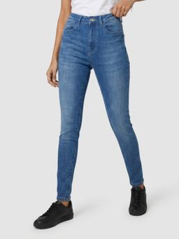 Spykar - Mid Blue Super Skinny Fit High Rise Jeans