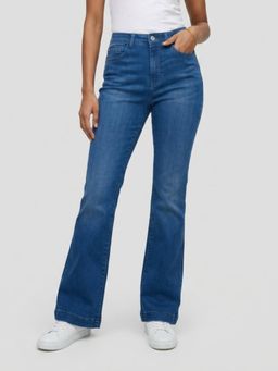 Spykar - Mid Blue Boot Cut Fit High Rise Jeans