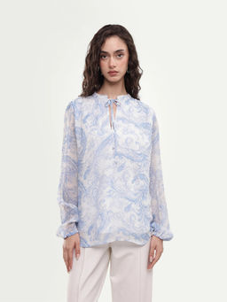 RAREISM - Women'S Flip Light Blue Viscose Top