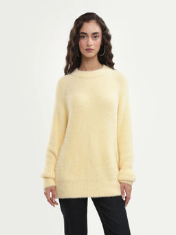 RAREISM - Women'S Mitsi Light Yellow Nylon Sweater