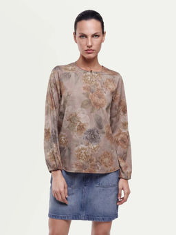 RAREISM - Women'S Odinit Dusky Beige Cotton Blend Top