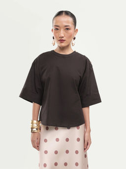 RAREISM - Women'S Ozar Brown Linen Blend Top