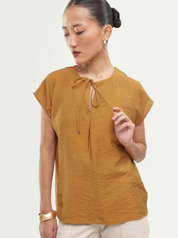 RAREISM - Women'S Siba Mustard Viscose Blend Top